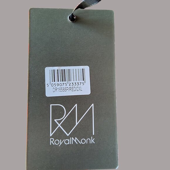 Royal Monk Rockabilly Goth Choker Neck w Spider Red Black Check Stretch Dress - Picture 11 of 11